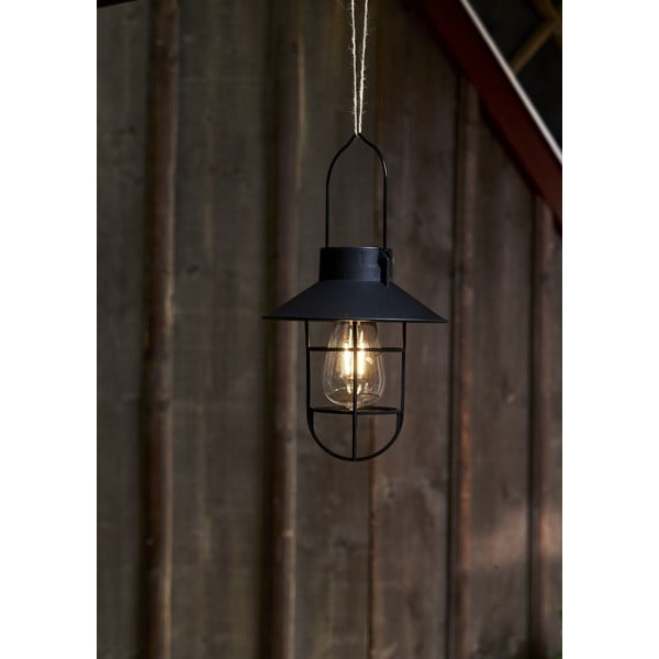 Lampada da terra LED da esterno con alimentazione a pannelli solari (altezza totale 21 cm) Cage – Star Trading-image-3