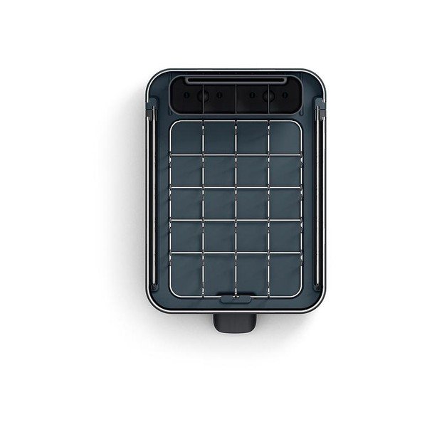 Scolapiatti regolabile nero in plastica 31x19 cm Extend Slim Steel – Joseph Joseph-image-3