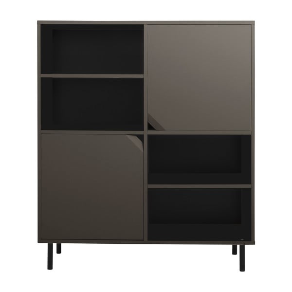 Libreria grigio scuro 118x137 cm Corner - Tenzo