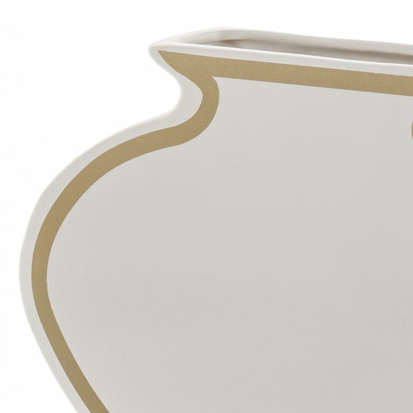 Vaso in ceramica bianco/oro Linea - Tomasucci-image-1