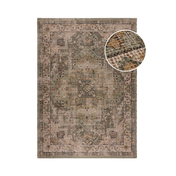 Tappeto kaki tessuto a mano con iuta 120x170 cm Selena Jute Traditional - Flair Rugs