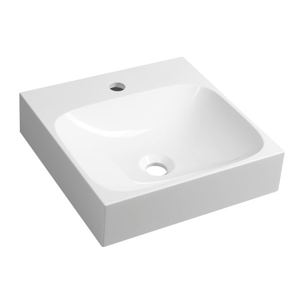 Lavabo bianco in composito minerale 40x40 cm Emona – Sapho