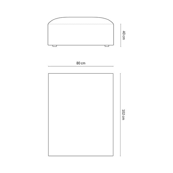 Poggiapiedi in blu scuro con rivestimento in velluto Jodie – Micadoni Home-image-4