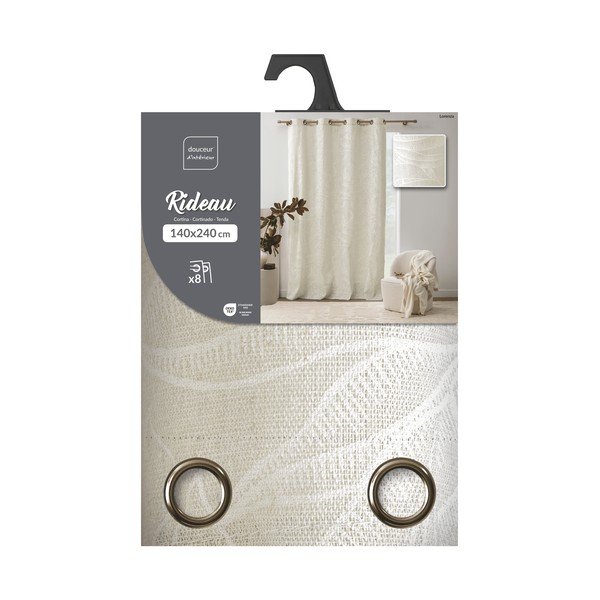 Tenda color crema 140x240 cm Lorenza – douceur d'intérieur-image-3
