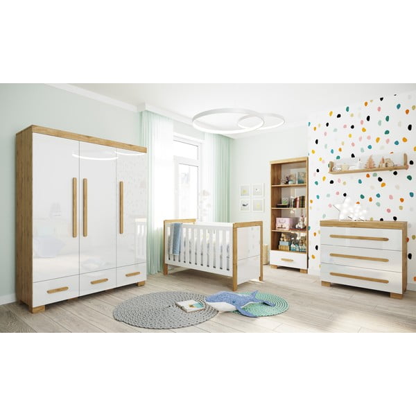 Lettino variabile bianco, 70 x 140 cm Oakie - Pinio-image-1