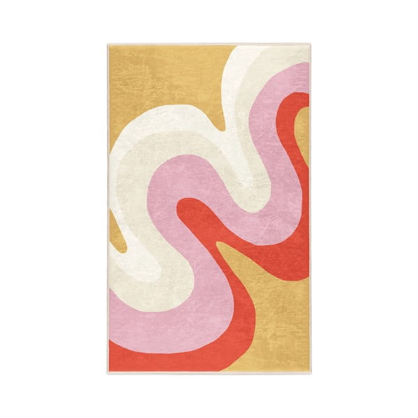 Tappeto giallo e rosa lavabile 120x180 cm Raspberry Creamsicle – Mila Home
