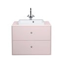 Mobile sospeso rosa con lavabo senza miscelatore 80x62 cm Color Bath - Tom Tailor