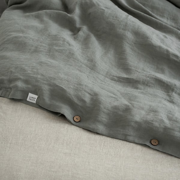 Biancheria da letto cachi extended linen per letto matrimoniale 200x220 cm Khaki - Linen Tales-image-2