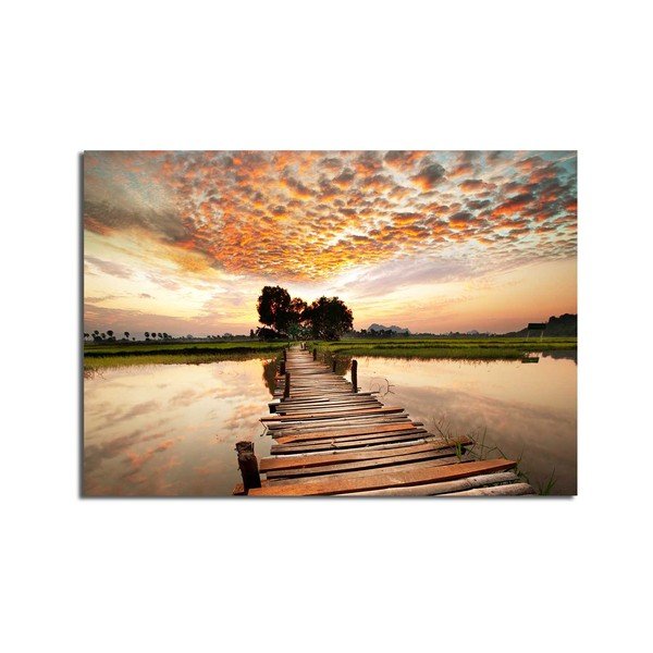 Pittura su tela Dawn, 100 x 70 cm - Horizon