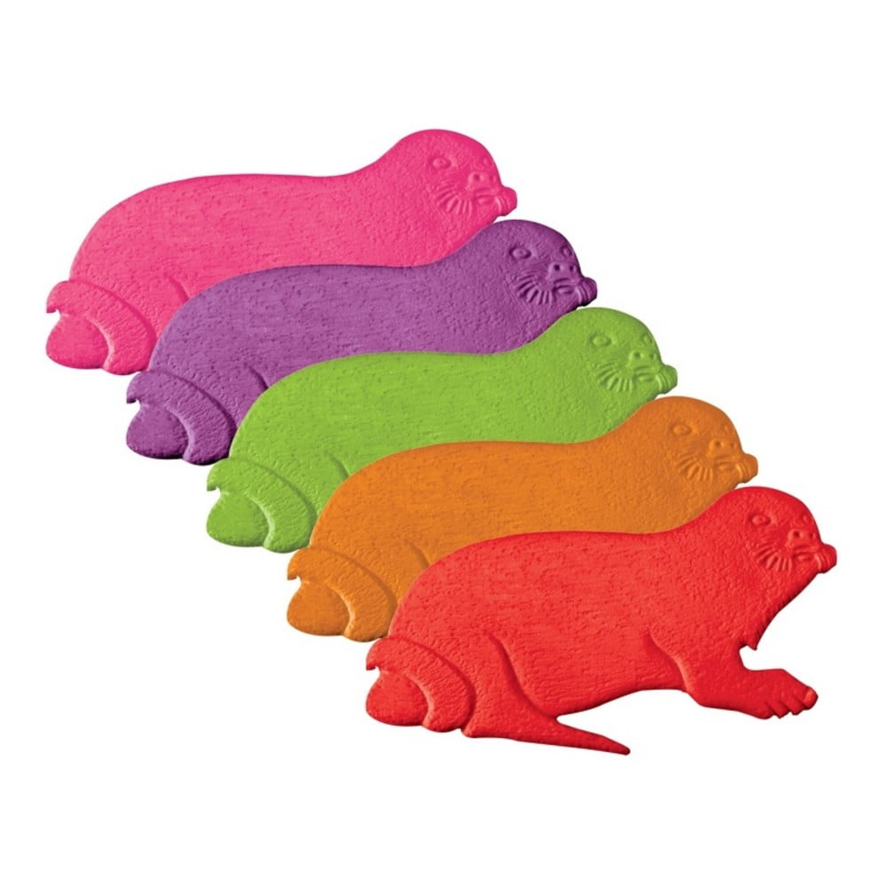 Set di tappetini antiscivolo per bambini 5 pz per la vasca 10,5x16,5 cm Phoques – MSV | Tappetini antiscivolo per bambini