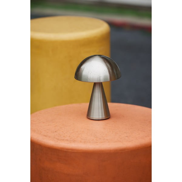 Lampada da tavolo dimmerabile a LED grigio scuro (altezza 20 cm) Mush - Hübsch-image-3