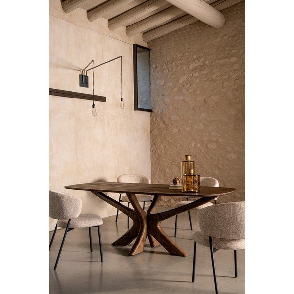 Tavolo da pranzo in mango massiccio 100x220 cm Garcia – Bizzotto-image-1