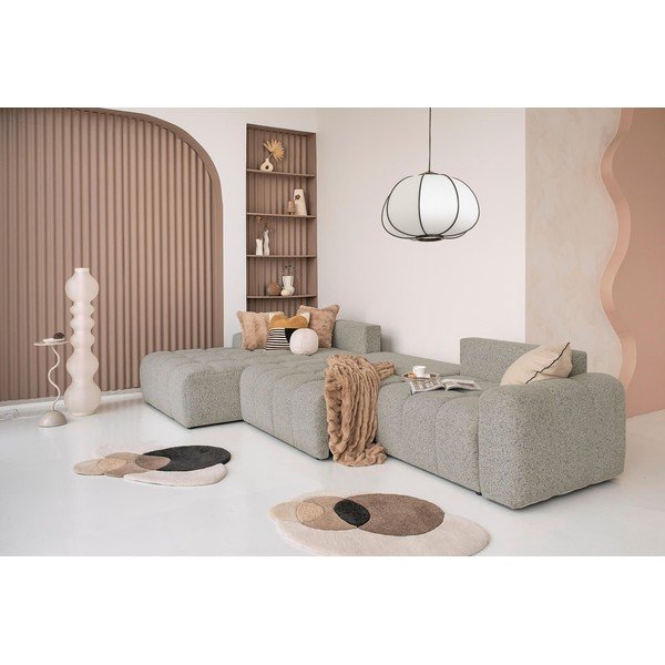 Divano angolare componibile marrone chiaro allungabile/con contenitore (con penisola a sinistra) Lulu – Miuform-image-1