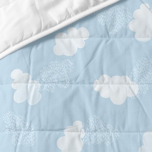 Copriletto trapuntato in cotone per bambini 100x130 cm Clouds - Happy Friday-image-1