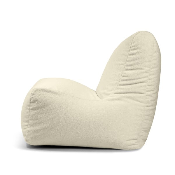 Puof a sacco grigio chiaro con rivestimento in bouclé Seat Lounge – SLOWDOWN-image-3