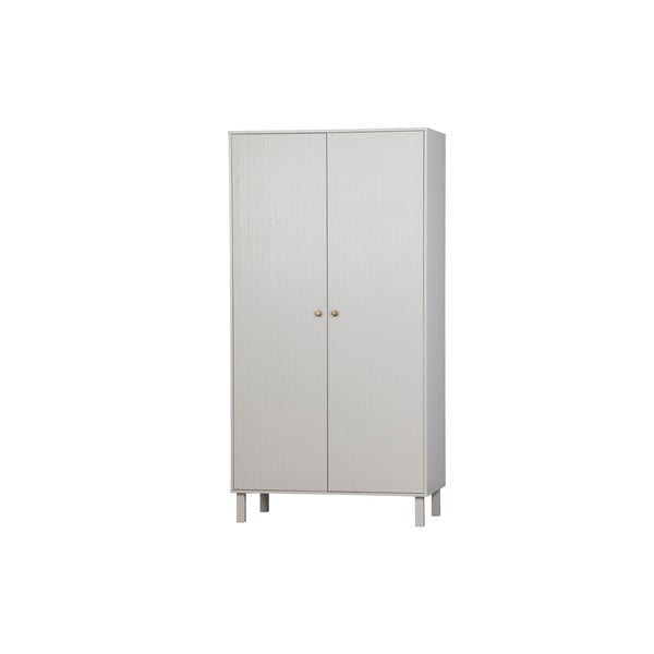 Armadio in pino grigio chiaro 100x195 cm Madu - WOOOD-image-1