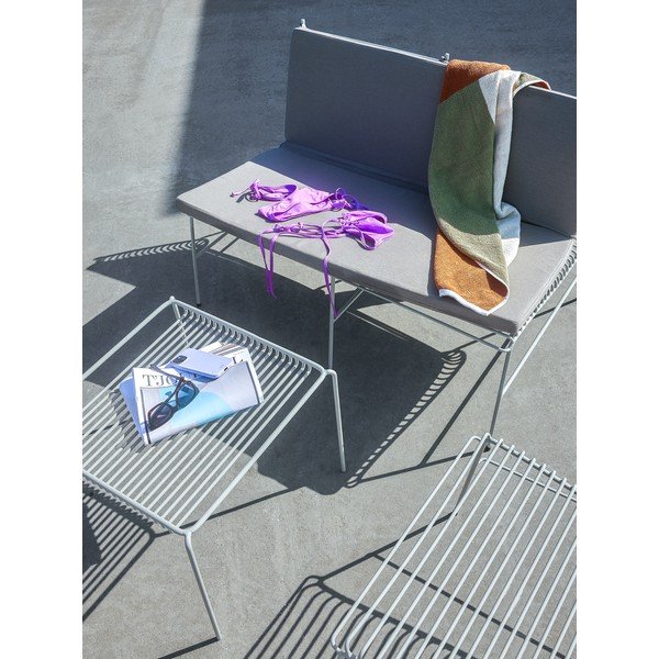 Panchina da giardino in metallo bianco String - Hübsch-image-3