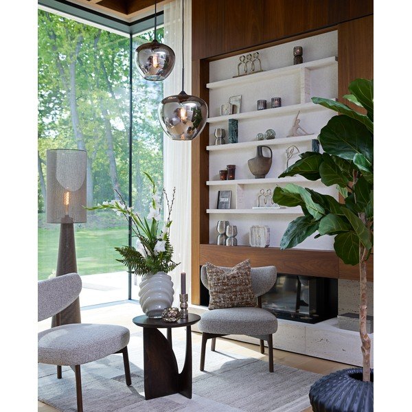 Lampada da terra marrone con paralume in tessuto (altezza totale 180 cm) Micky – Light & Living-image-2