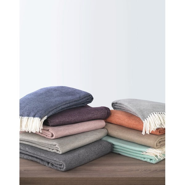 Plaid rosa antico con contenuto di cotone , 140 x 180 cm Jade - Euromant-image-1