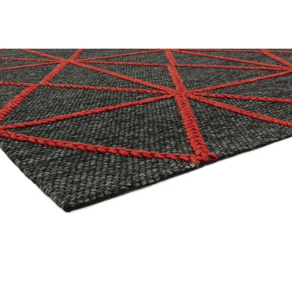 Tappeto nero e rosso Prisma, 160 x 230 cm - Asiatic Carpets-image-3