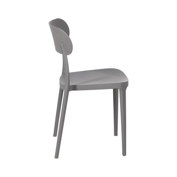 Set di 2 sedie da pranzo grigie in plastica - Ixia-image-4