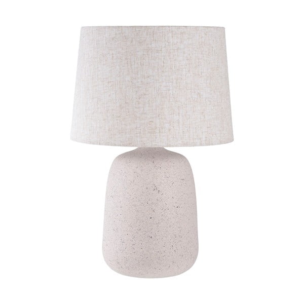 Lampada da tavolo color crema con paralume in tessuto (altezza 47 cm) Croft - House Nordic