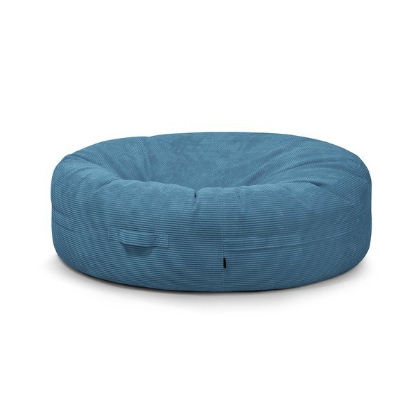 Puof a sacco blu con rivestimento in velluto a coste Roll 190 – SLOWDOWN