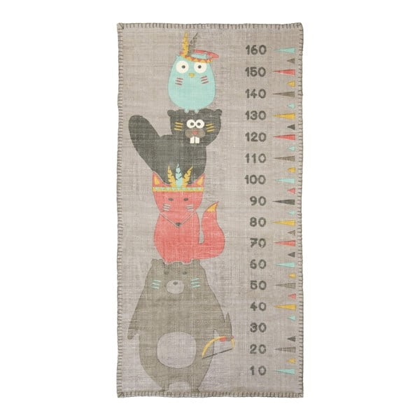 Metro da parete per bambini stampato a mano, 80 x 170 cm Totem - Nattiot