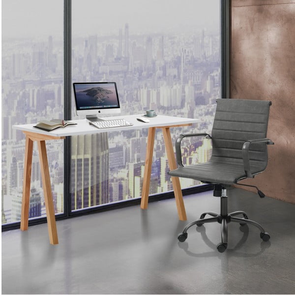 Tavolo da lavoro con piano bianco 60x120 cm Mak - Tomasucci-image-1