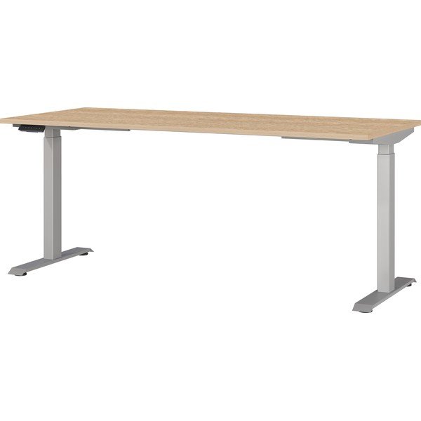 Scrivania regolabile con piano effetto rovere con altezza regolabile elettricamente 80x180 cm Jet – Germania