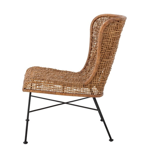 Poltrona con intreccio in colore naturale Somme - Bloomingville-image-3