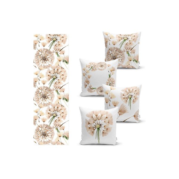 Set di 4 federe e runner da tavolo - Mila Home