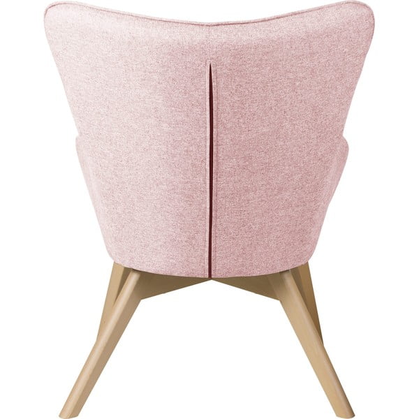 Poltrona con poggiapiedi rosa chiaro Niko – Ropez-image-4