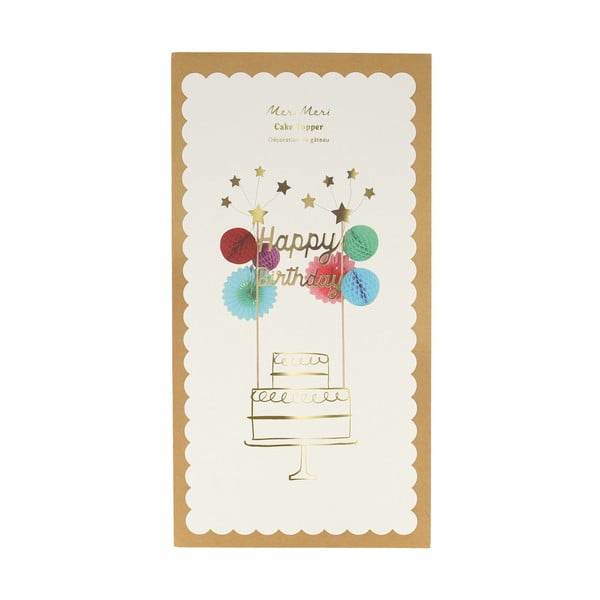 Topper per torta Happy Birthday - Meri Meri-image-1