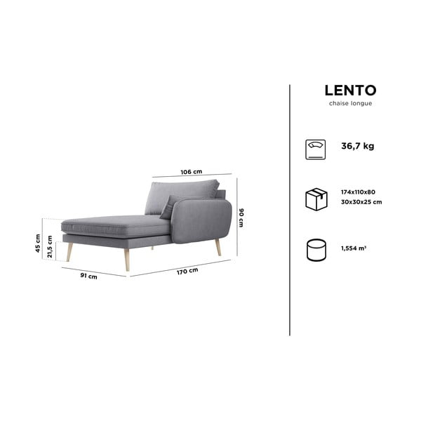 Poltrona beige, angolo destro Lento - Kooko Home-image-3