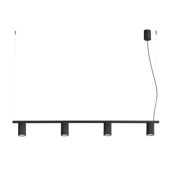 Lampadario nero in alluminio Gleam – Sollux