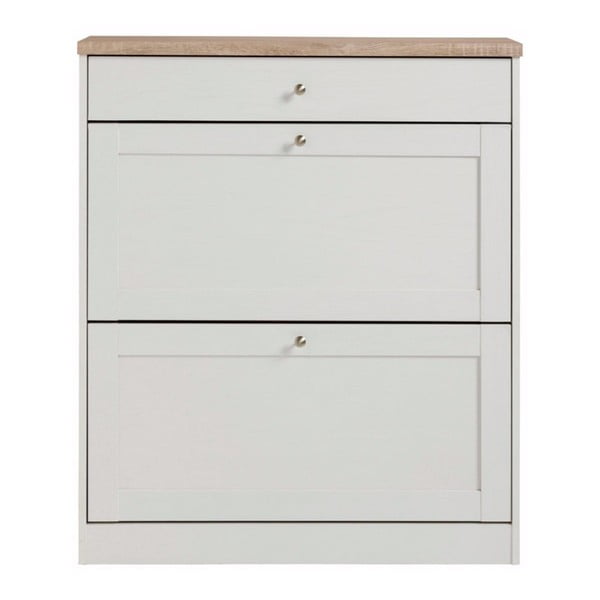 Scarpiera bianca con cassetto, 2 vani Hector - Støraa-image-2