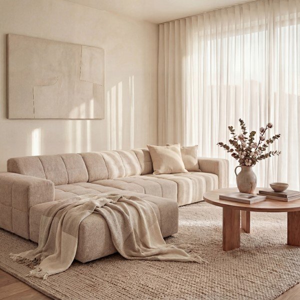 Divano angolare beige (angolo sinistro) Chicago - Cosmopolitan Design-image-1