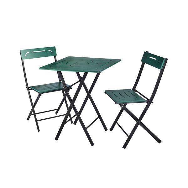 Set da pranzo da giardino verde scuro per 2 persone Bistro - Floriane Garden-image-2