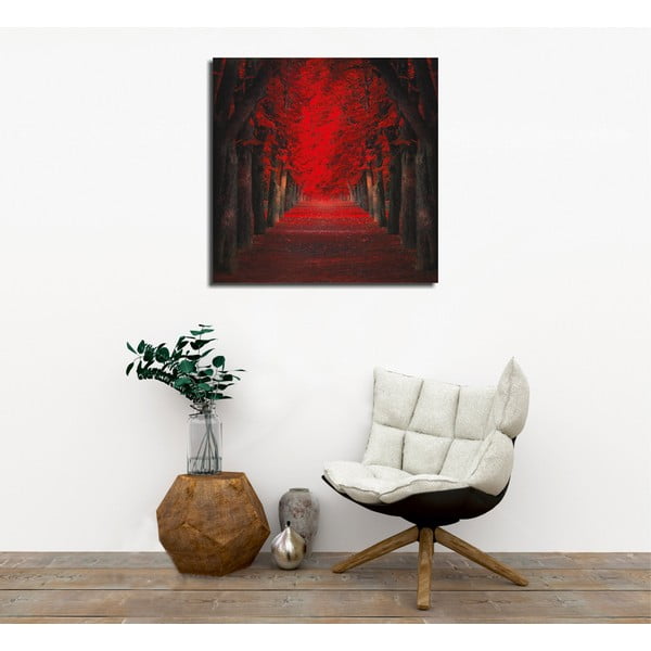 Pittura murale su tela Alberi rossi, 45 x 45 cm - Wallity-image-1