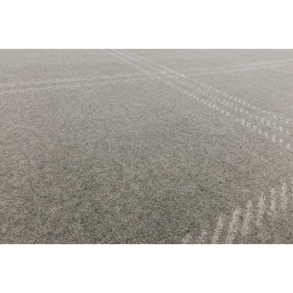 Tappeto in lana grigio chiaro 300x400 cm Calisia M Grid Prime - Agnella-image-3