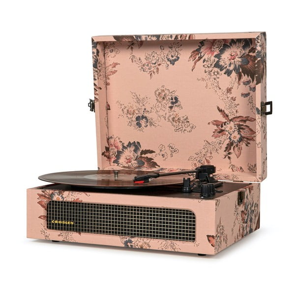 Giradischi rosa floreale Voyager - Crosley