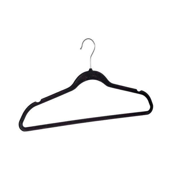 Set di 5 appendiabiti in plastica nera con floccatura - Wenko-image-2