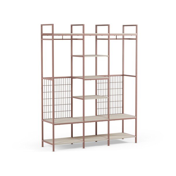 Armadio color terracotta in acciaio a giorno 140x179,5x40 cm Amara – Marckeric-image-2