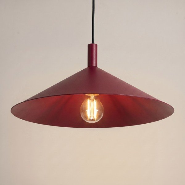 Lampadario burgundy in acciaio ø 40 cm Zylo – Sollux-image-2