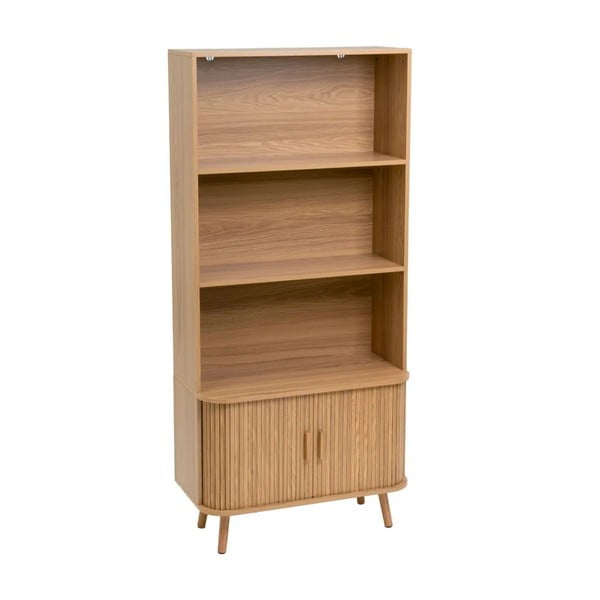 Libreria di colore naturale con effetto rovere 80x172x40 cm Elia – Casa Selección