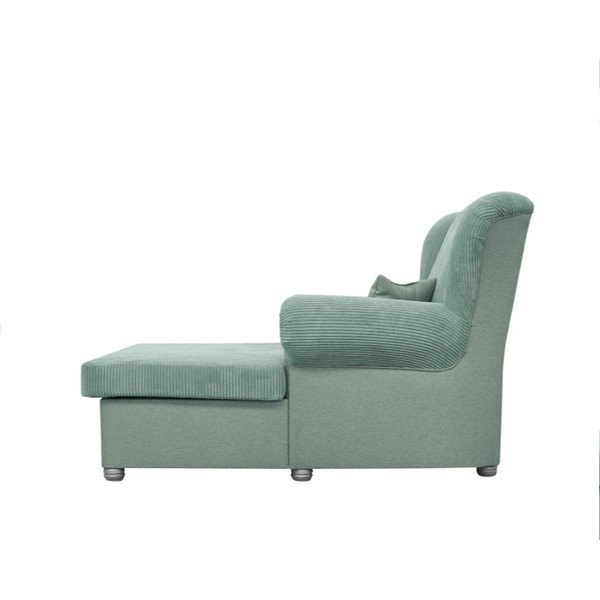 Chaise longue color menta con rivestimento in velluto a coste Lord – Ropez-image-3