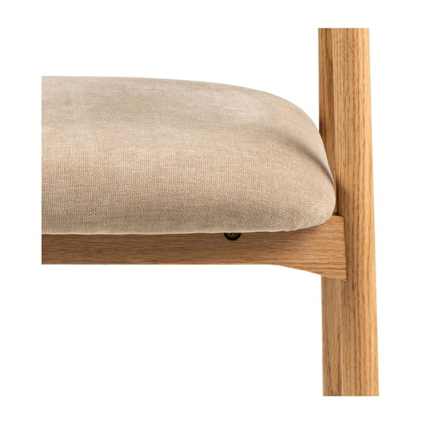 Sedie da pranzo in colore beige e naturale in set di 2 pezzi Addi - Actona-image-3