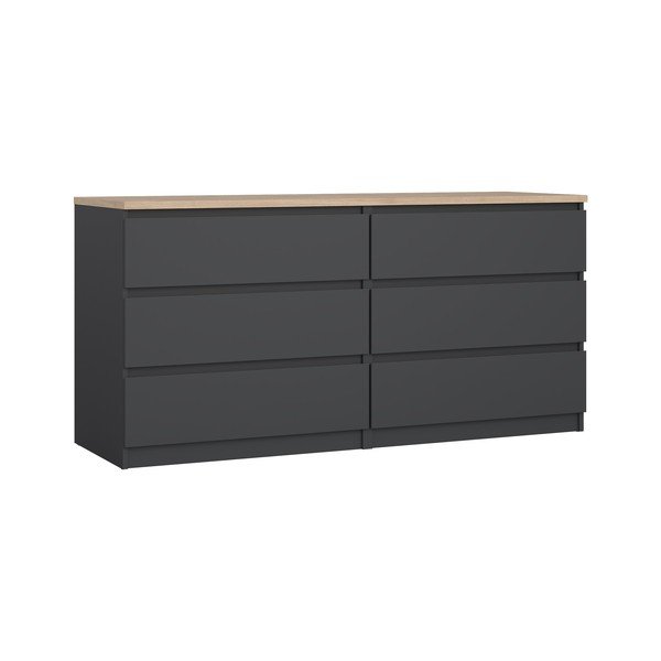 Credenza grigio scuro 154x76x50 cm Naia – Tvilum