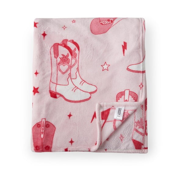 Copriletto rosa in micropile 200x240 cm Cowgirl Boot – Sassy B
